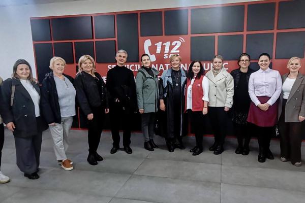 Consolidarea colaborării pentru protecția victimelor violenței: vizită informativă la Serviciul 112