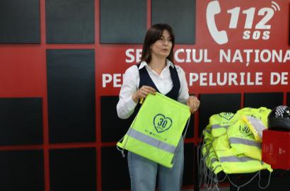 Echipa Serviciului 112 a primit o donație din partea Automobil Club Moldova