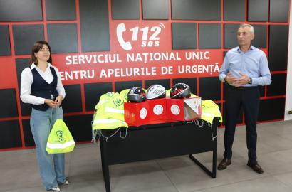 Echipa Serviciului 112 a primit o donație din partea Automobil Club Moldova