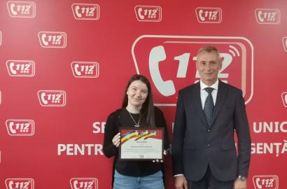 Diplome de onoare și mulțumire pentru angajații Serviciului 112, cu ocazia Zilei Independenței