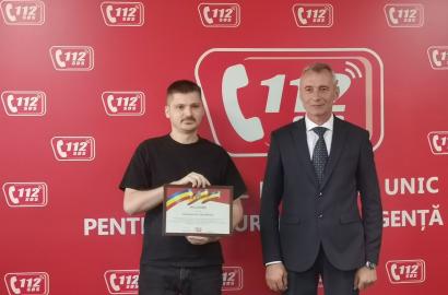 Diplome de onoare și mulțumire pentru angajații Serviciului 112, cu ocazia Zilei Independenței