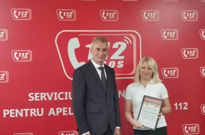 Diplome de onoare și mulțumire pentru angajații Serviciului 112, cu ocazia Zilei Independenței