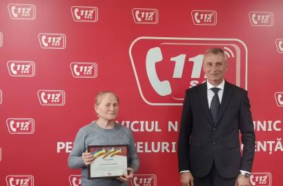 Diplome de onoare și mulțumire pentru angajații Serviciului 112, cu ocazia Zilei Independenței
