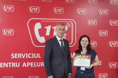 Diplome de onoare și mulțumire pentru angajații Serviciului 112, cu ocazia Zilei Independenței