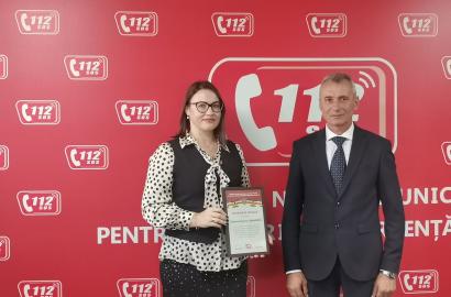Diplome de onoare și mulțumire pentru angajații Serviciului 112, cu ocazia Zilei Independenței