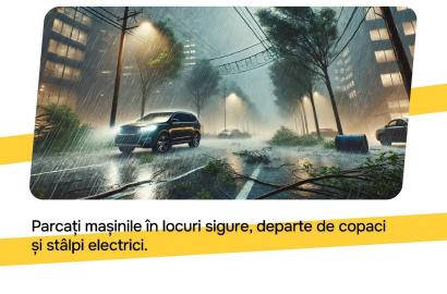 Recomandări generale în contextul Codului galben de instabilitate atmosferică